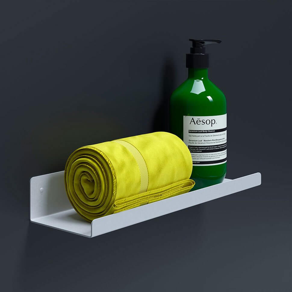 Настенная навесная полка для ванной комнаты 30x9x5 Белая Настенная навесная полка для ванной комнаты 30x9x5 Белая