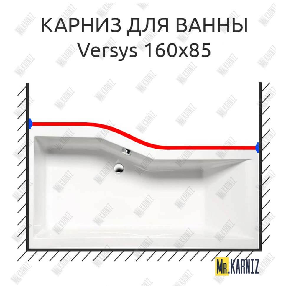 Карниз для ванны Alpen Versys Передний борт 160х85 Усиленный 25 мм MrKARNIZ